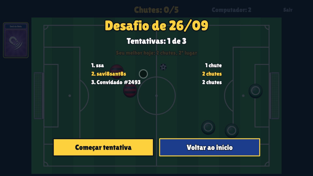 Ranking do desafio do dia